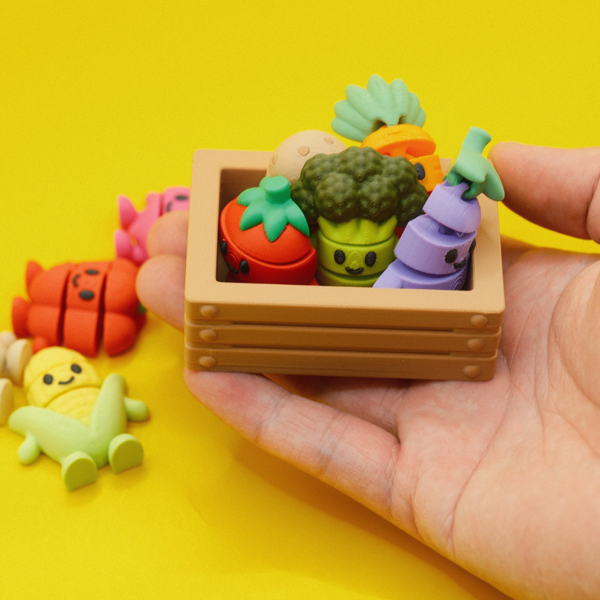 Fidget Veggies & Crate