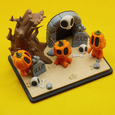 Mini Graveyard Pumpkin Set